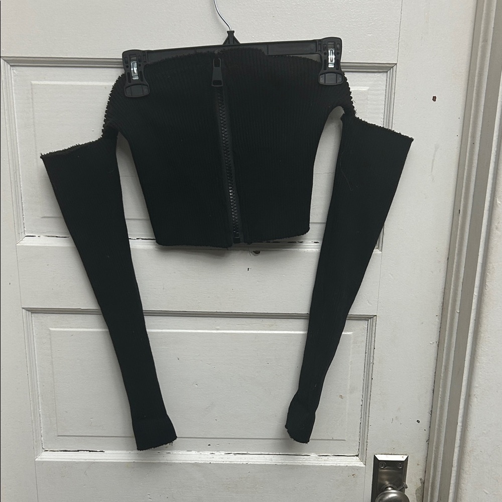 Better Be Black Ribbed Sweater